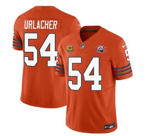 Men & Women & Youth Chicago Bears #54 Brian Urlacher Orange 2023 F.U.S.E. With 4-star C PatchThrowback Limited Jersey